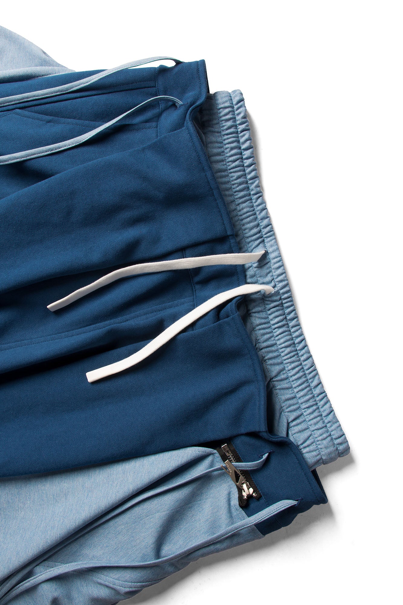 RELABEL Double Waistband Detachable Back Flap Oversized Sweatpants Blue