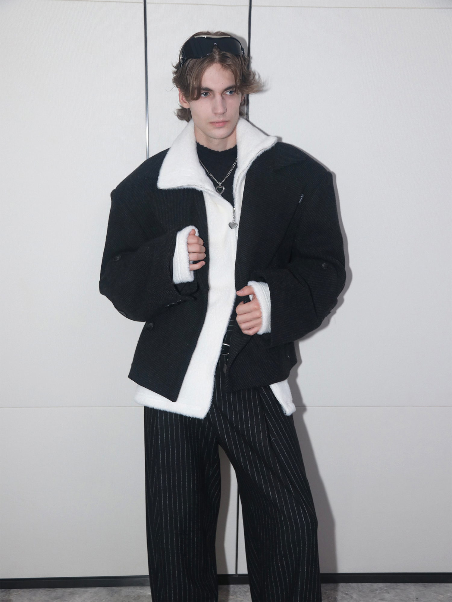 ASSEEN Asym-Zip Mohair Cardigan