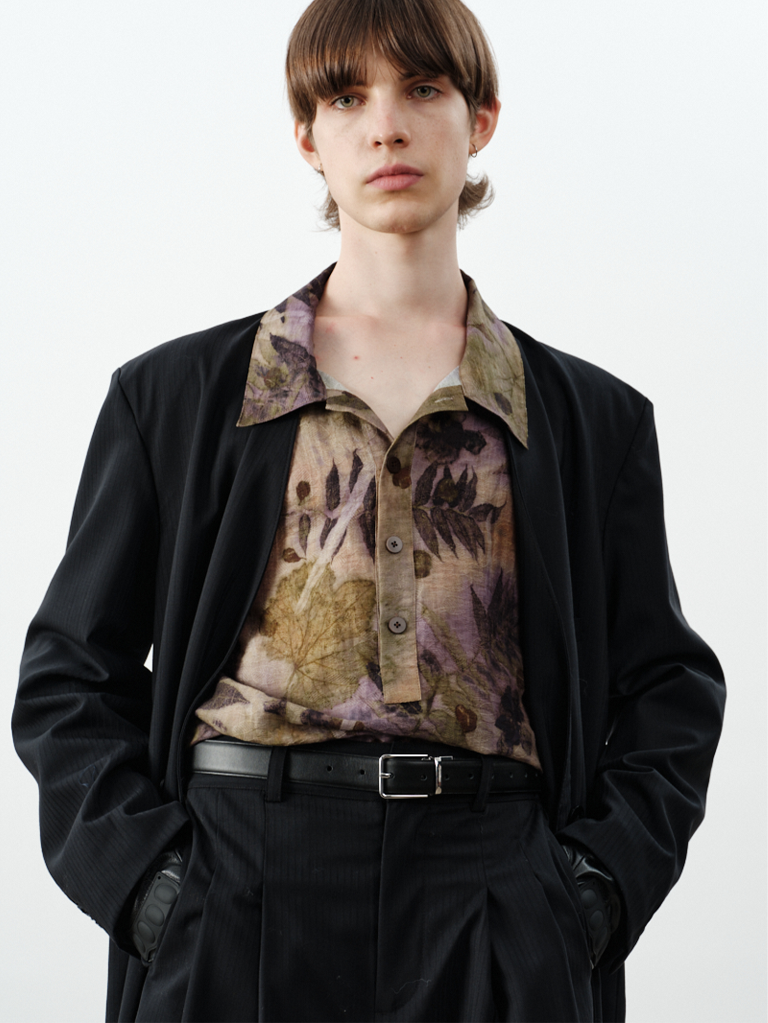 GRAINMUSTARD Retro Botanical Jacquard Tencel Shirt