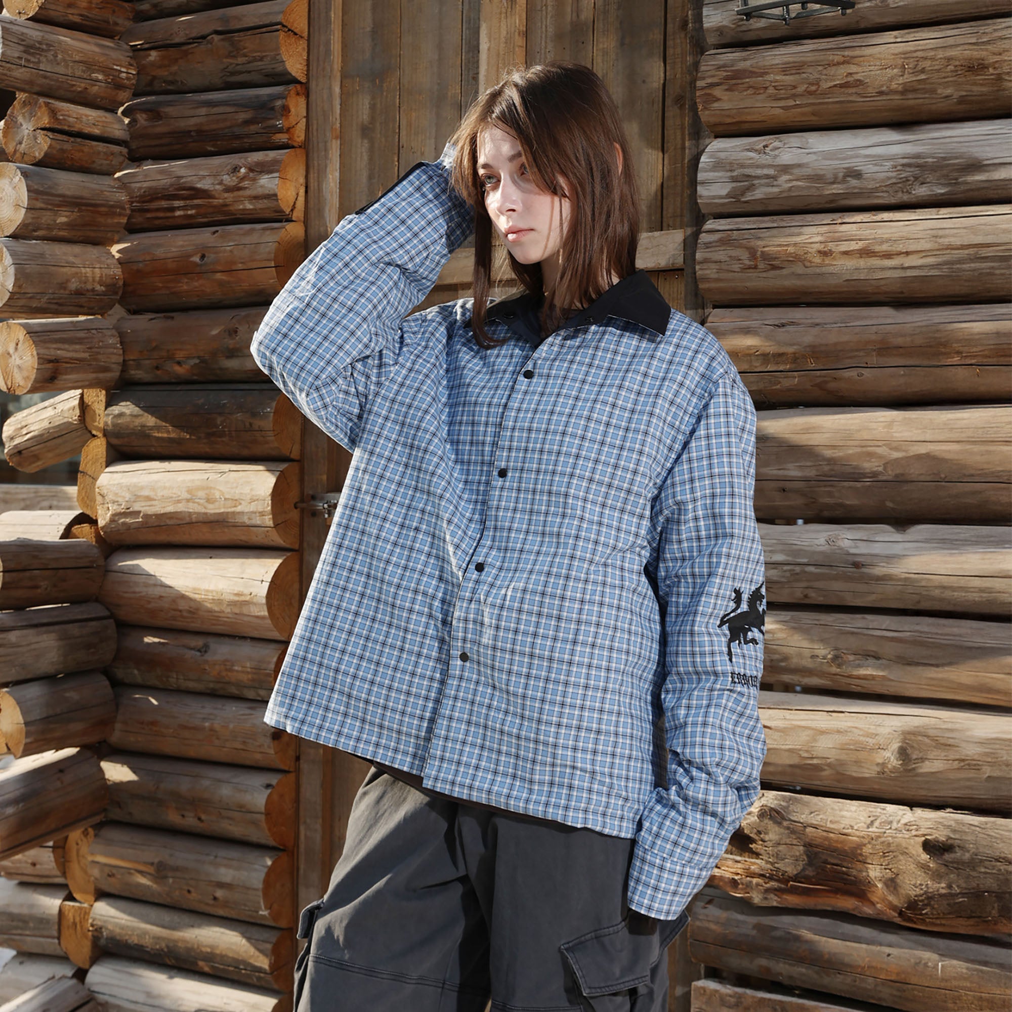 ERROR CODE ROBOT Retro Reversible Plaid Shirt