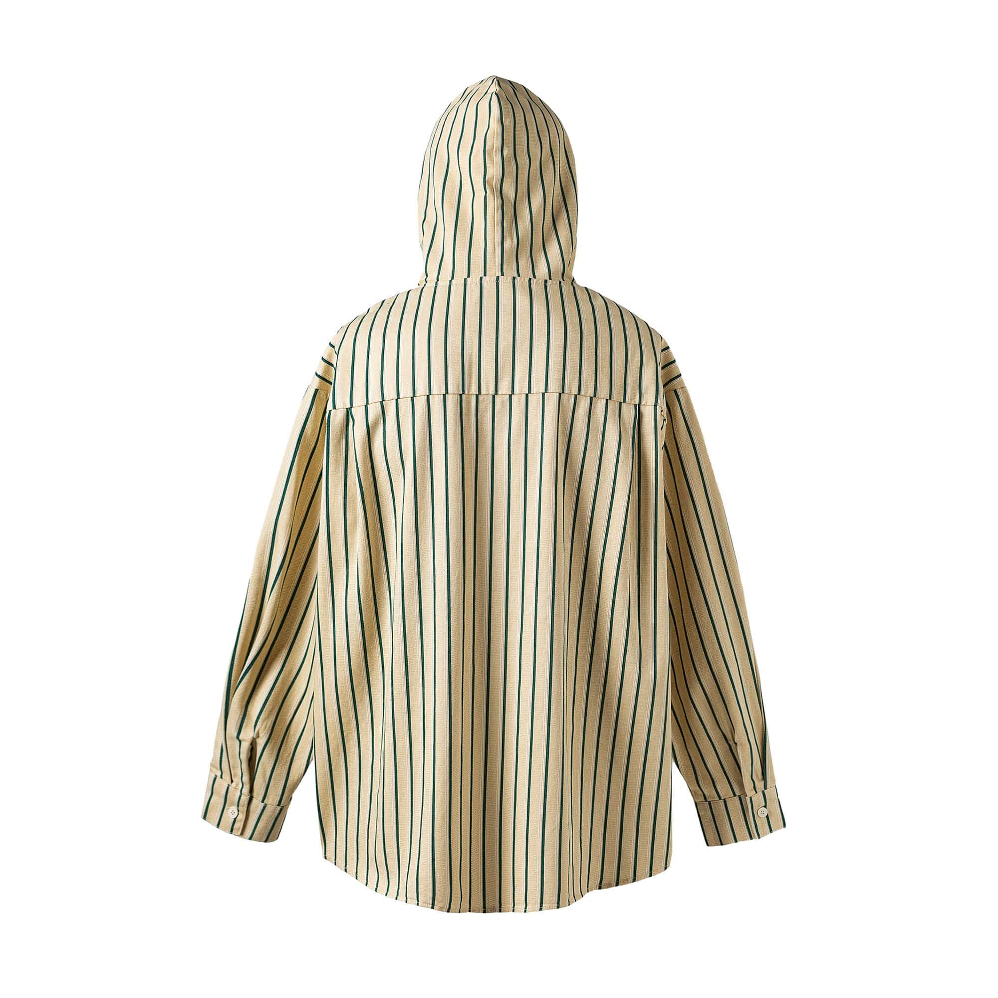 ME DA IGUAL Striped Long-Sleeve Hooded Shirt, premium urban and streetwear designers apparel on PROJECTISR.com, ME DA IGUAL