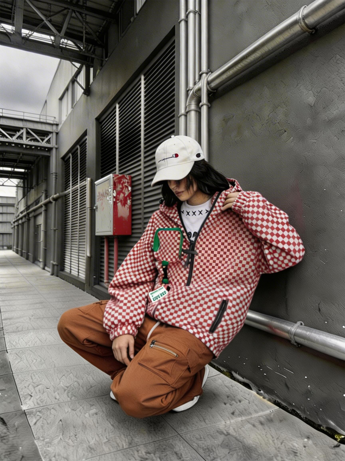 UUCSCC Checkerboard Hooded Windbreaker Hoodie