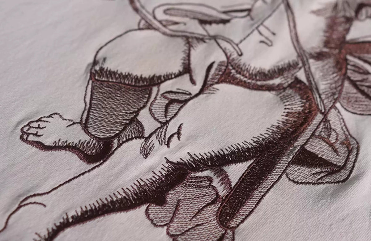 UUCSCC Retro Washed Embroidered Oversized Heavyweight T-Shirt