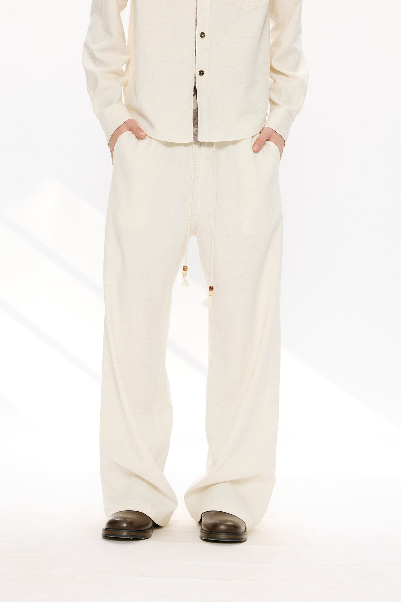 KREATE Tencel-Linen Straight-Leg Pants, premium urban and streetwear designers apparel on PROJECTISR.com, KREATE