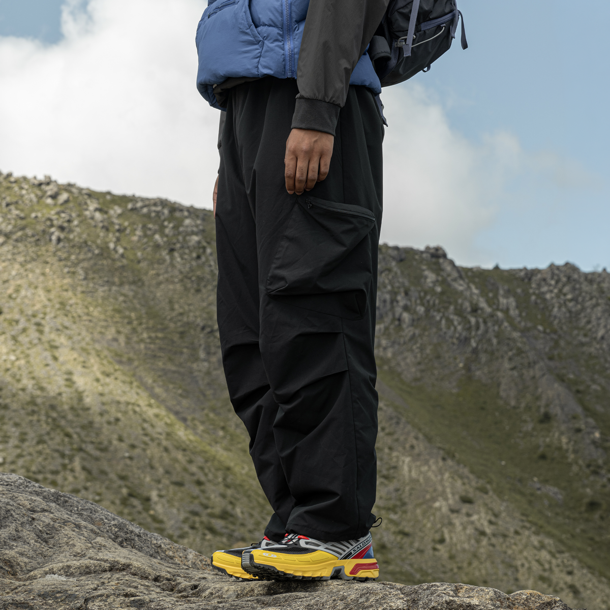 HALCYON Adjustable-Waist Utility Windproof Parachute Pants