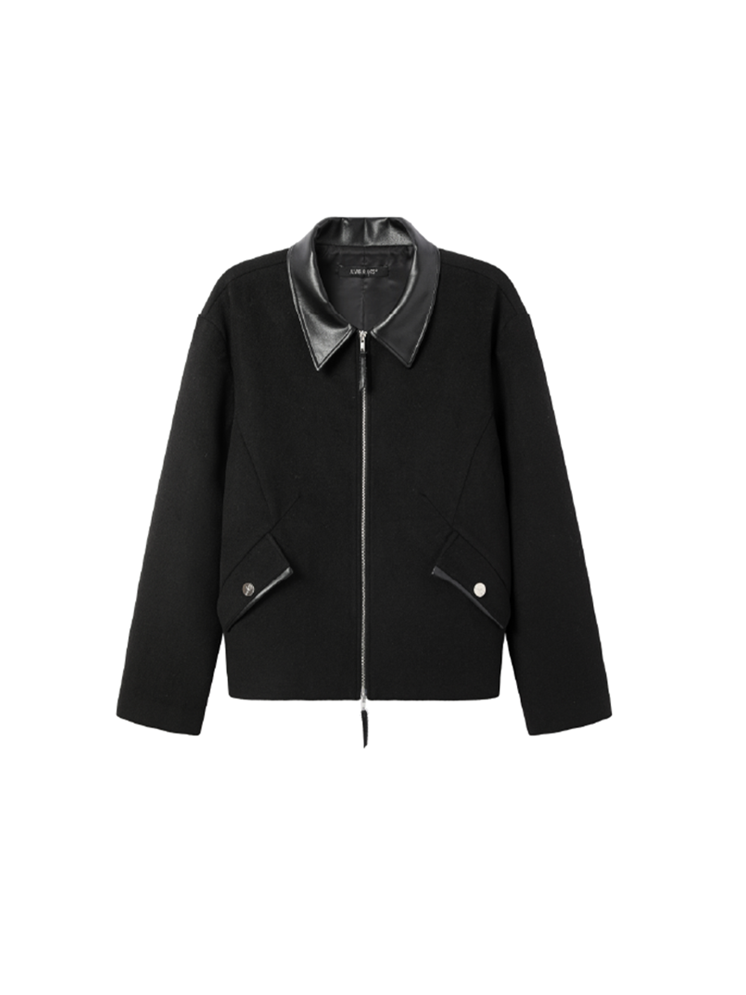 ALVNG AR ANTS PU Collar Wool-Blend Jacket, premium urban and streetwear designers apparel on PROJECTISR.com, ALVNG AR ANTS