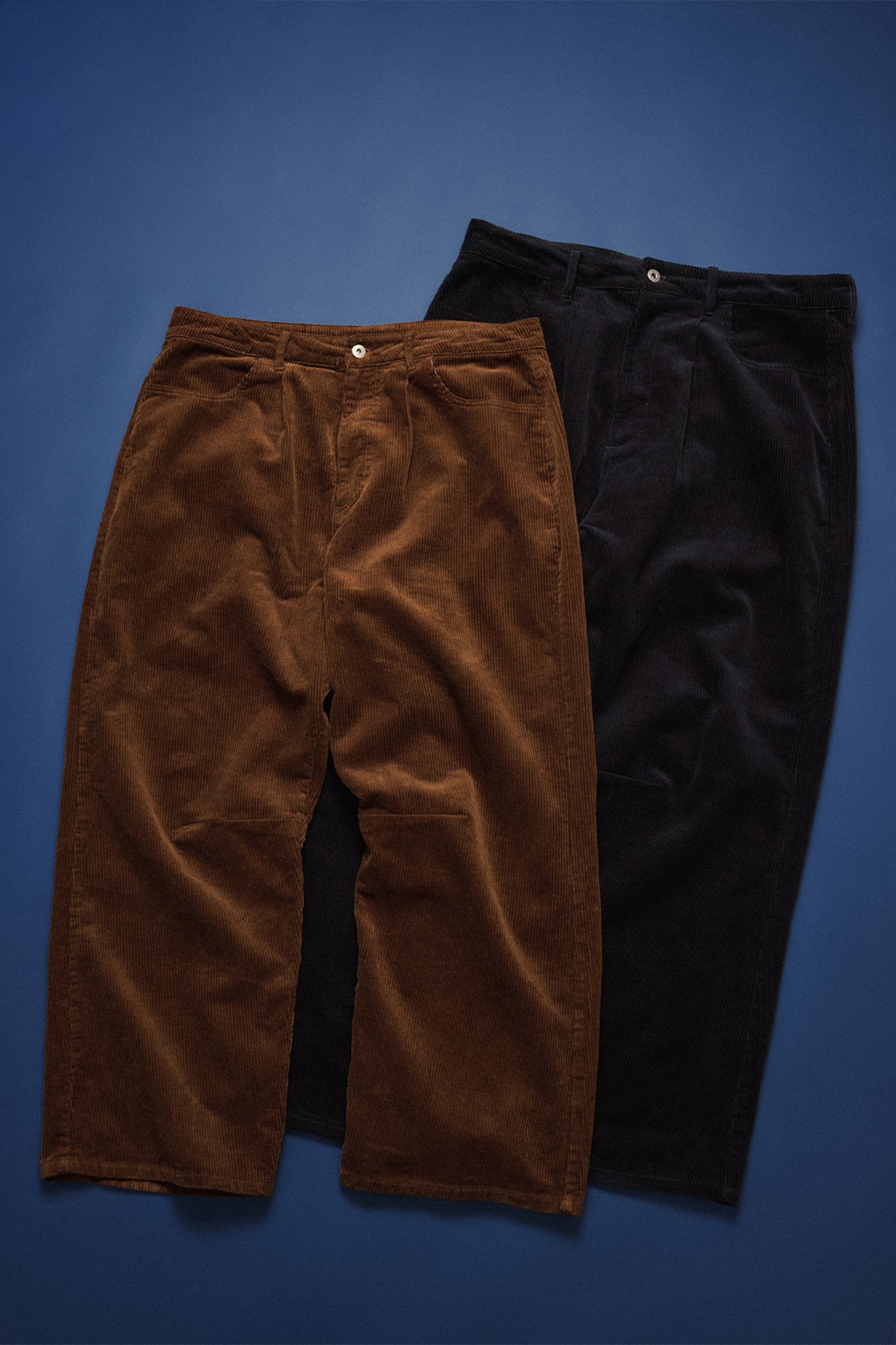 BANANA CLUB Corduroy Pleated Wide-Leg Trousers