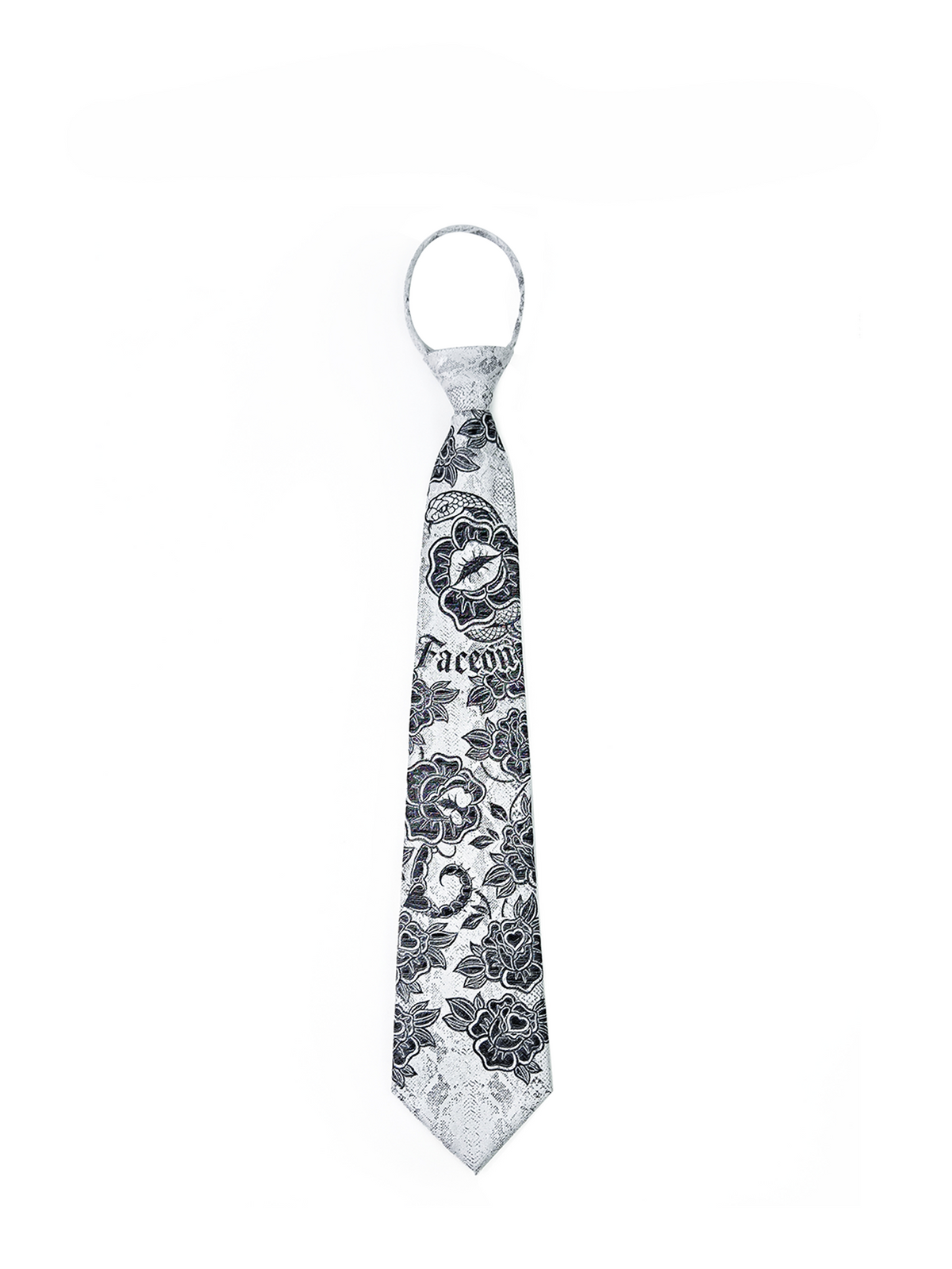 FACEONLAB Carnivorous Flower Jacquard No-Tie Necktie