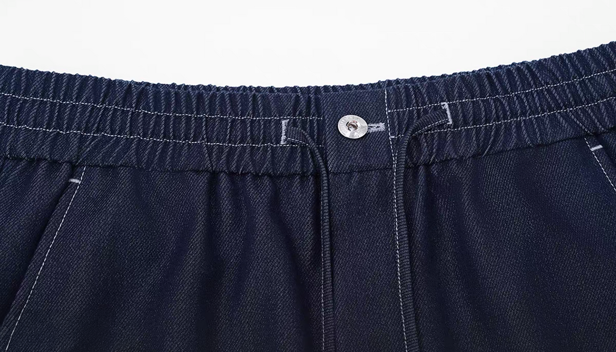 TIWILLTANG Drawstring Denim Jogger Pants