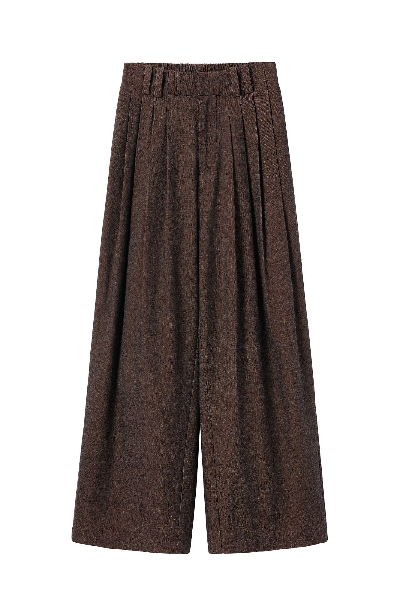 ALVNG AR ANTS Essential Pleats Linen-Blend Wide-Leg Pants, premium urban and streetwear designers apparel on PROJECTISR.com, ALVNG AR ANTS