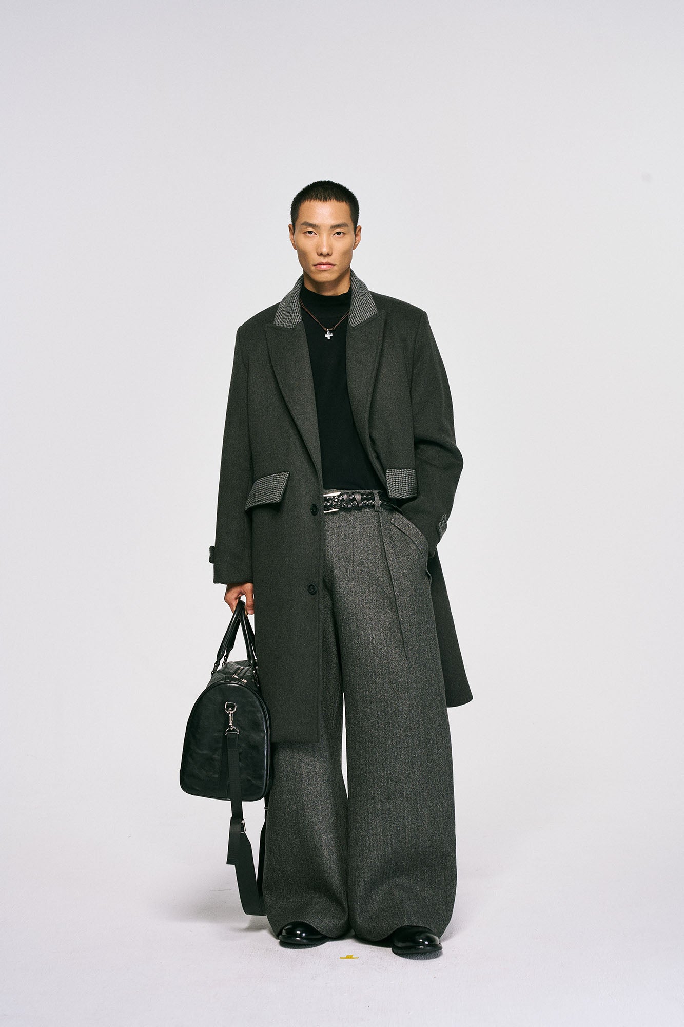 CATSSTAC Detachable Down Liner Wool-Blend Overcoat