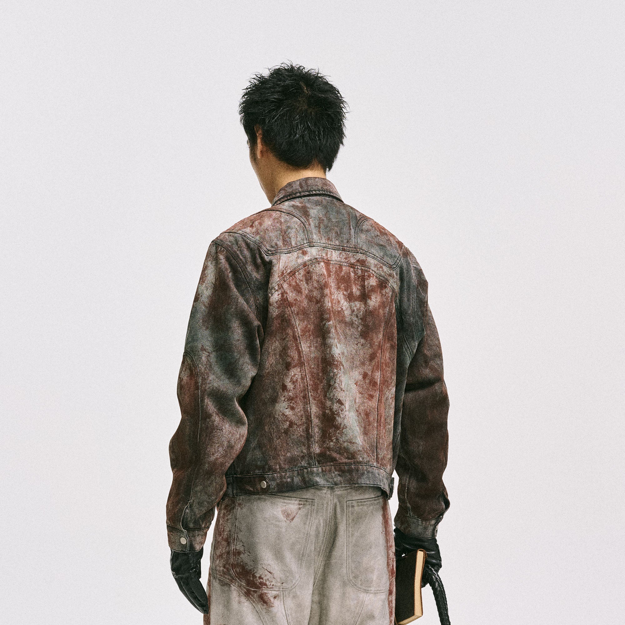 CATSSTAC Rust-Dye Denim Jacket, premium urban and streetwear designers apparel on PROJECTISR.com, CATSSTAC