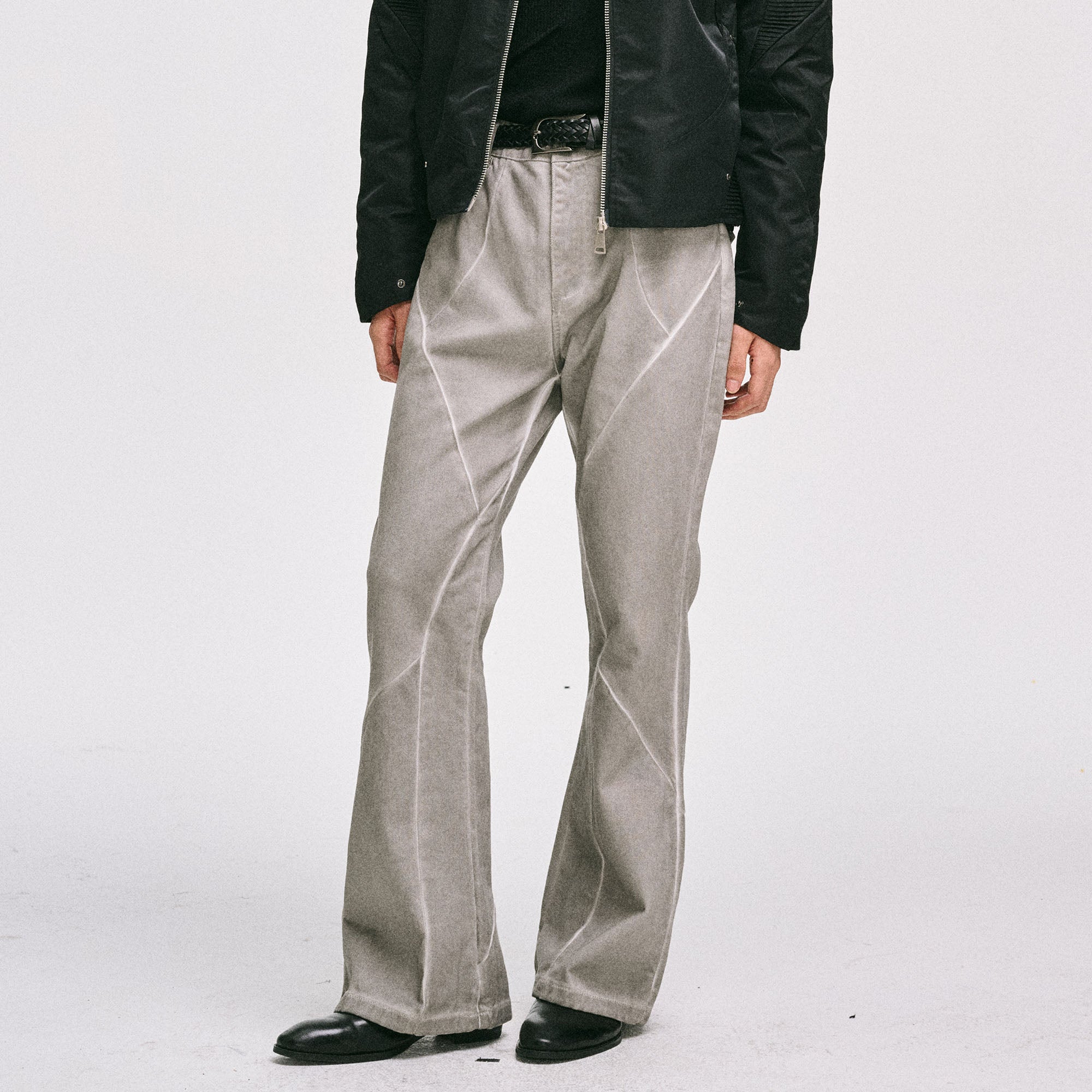 CATSSTAC Crosscut Washed Denim Pants, premium urban and streetwear designers apparel on PROJECTISR.com, CATSSTAC