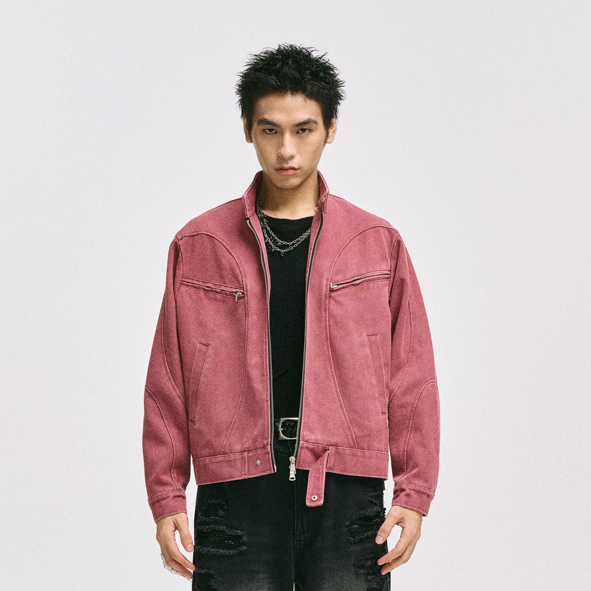 CATSSTAC Washed Curved Panel Harrington Jacket, premium urban and streetwear designers apparel on PROJECTISR.com, CATSSTAC