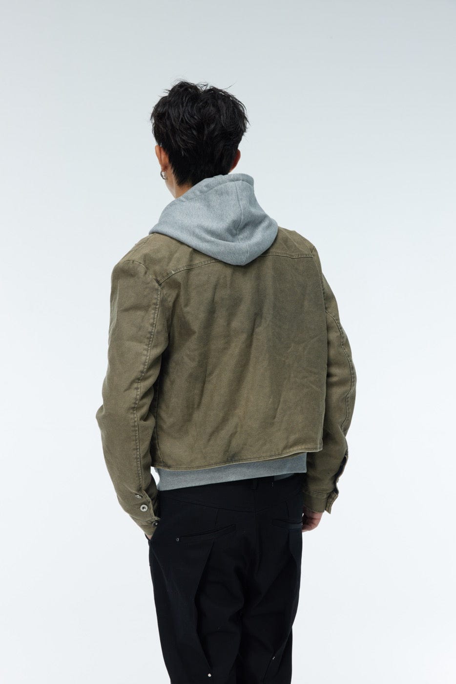 WHISTLEHUNTER Faded Cropped Jacket, premium urban and streetwear designers apparel on PROJECTISR.com, WHISTLEHUNTER