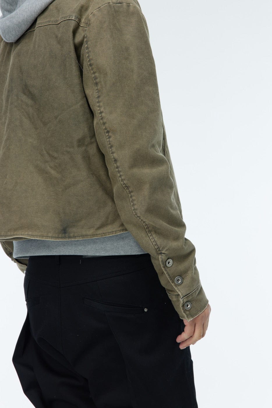 WHISTLEHUNTER Faded Cropped Jacket, premium urban and streetwear designers apparel on PROJECTISR.com, WHISTLEHUNTER