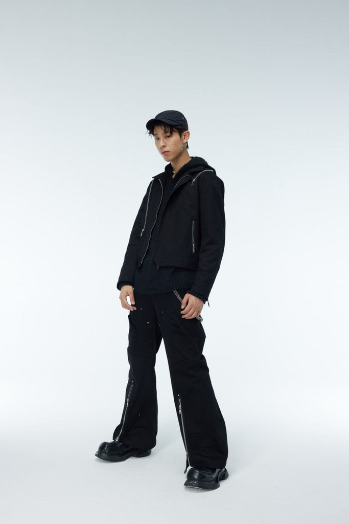 WHISTLEHUNTER Asymmetrical Zippers Jacket, premium urban and streetwear designers apparel on PROJECTISR.com, WHISTLEHUNTER