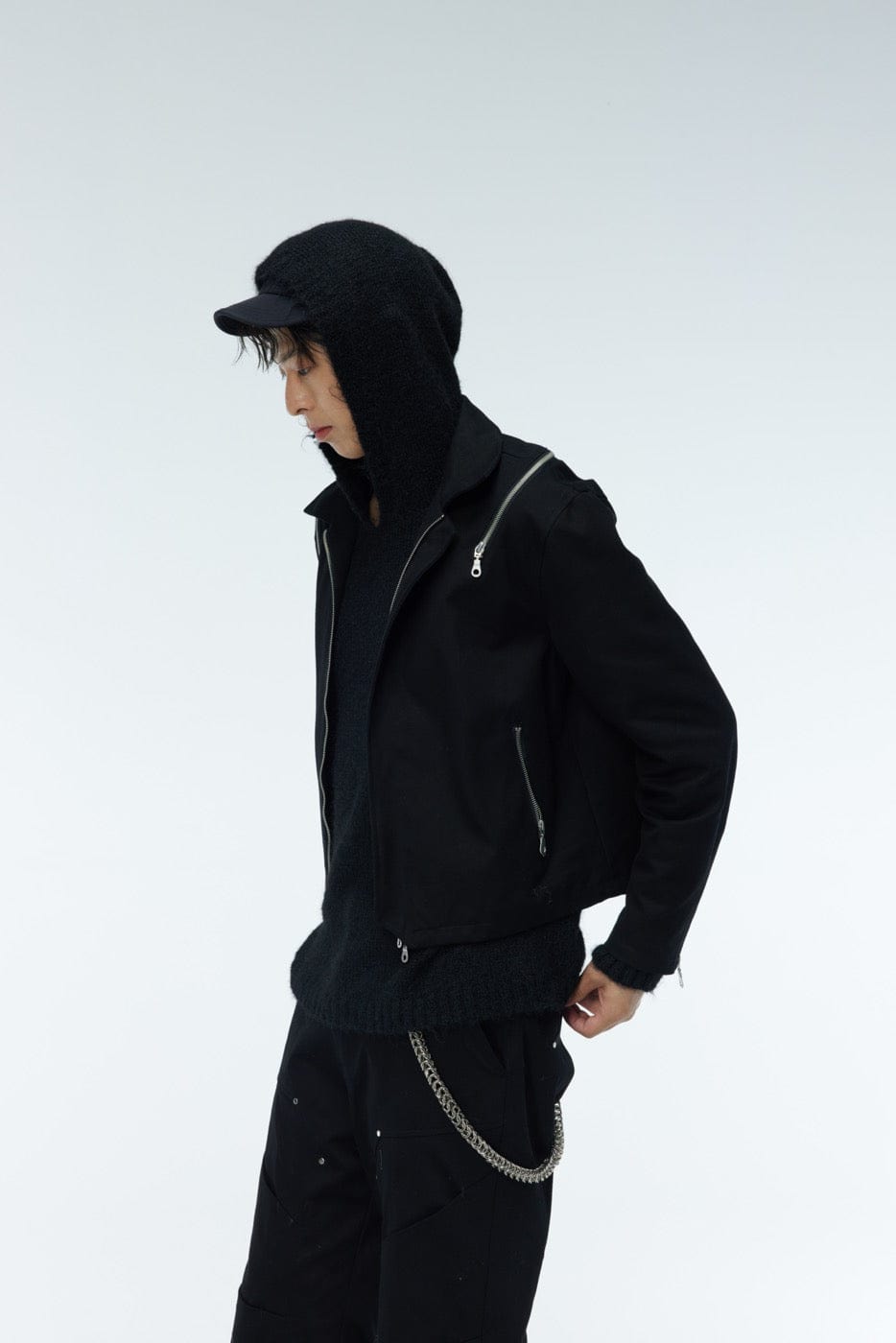 WHISTLEHUNTER Asymmetrical Zippers Jacket, premium urban and streetwear designers apparel on PROJECTISR.com, WHISTLEHUNTER