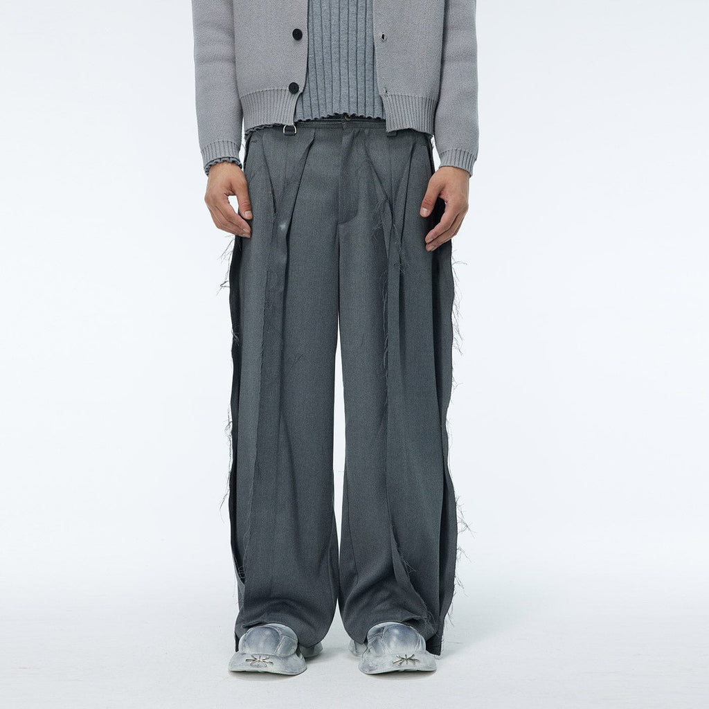WHISTLEHUNTER Spliced Raw Edge Trousers, premium urban and streetwear designers apparel on PROJECTISR.com, WHISTLEHUNTER