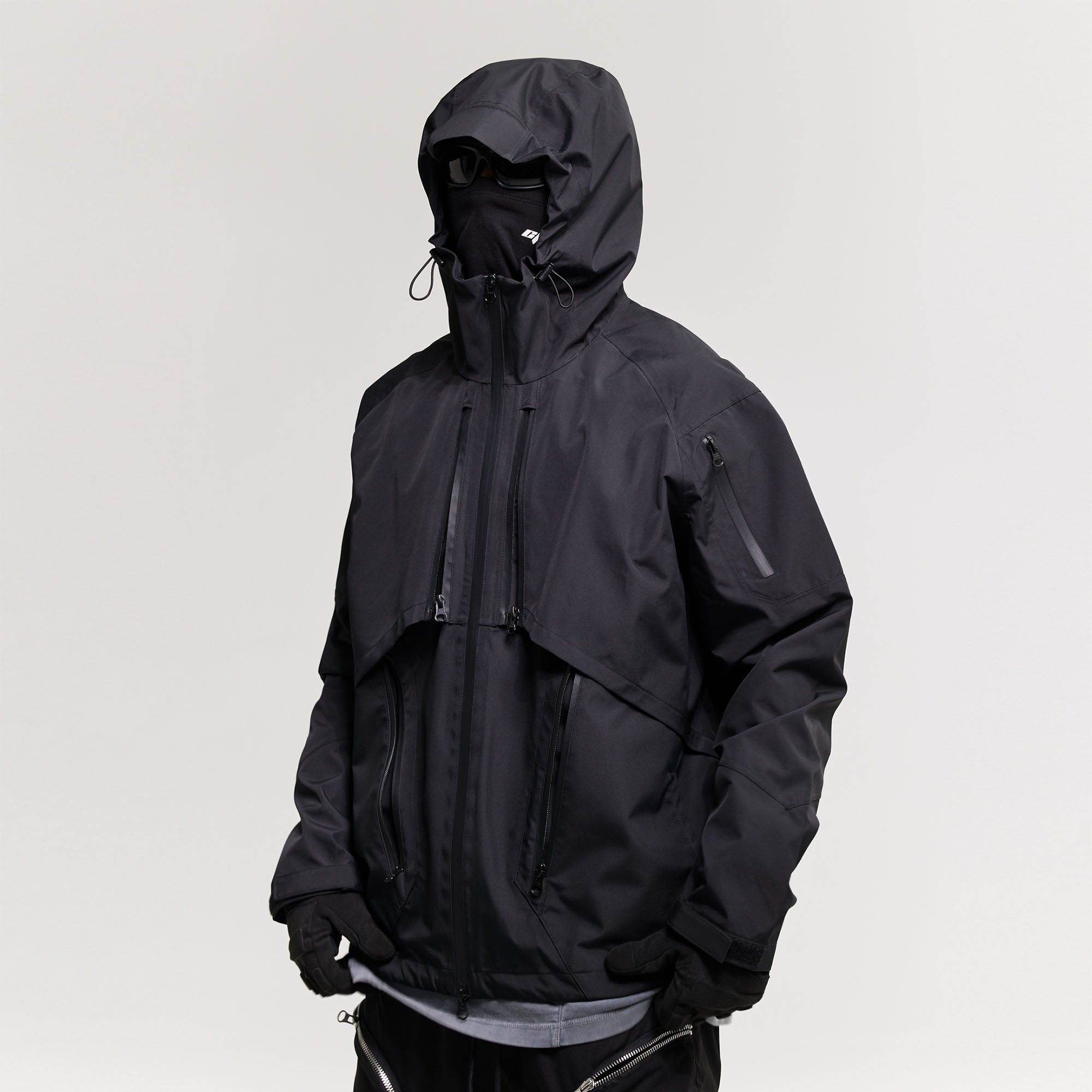 CATSSTAC Layered Multi-Pocket Waterproof Hooded Jacket, premium urban and streetwear designers apparel on PROJECTISR.com, CATSSTAC