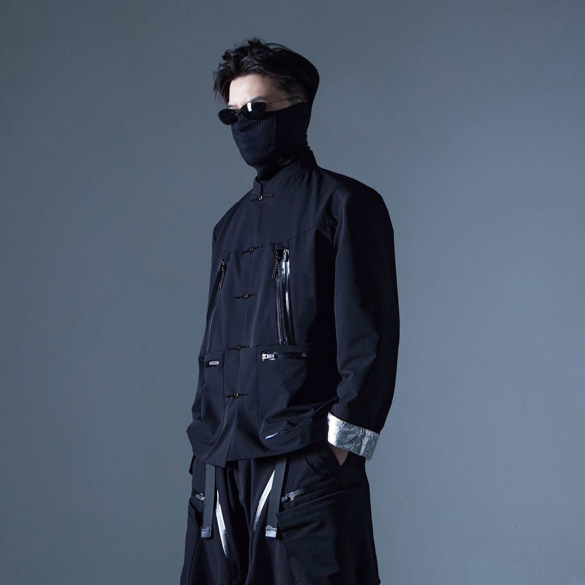 SILENSTORM Multi-Pockets Mandarin Waterproof Jacket