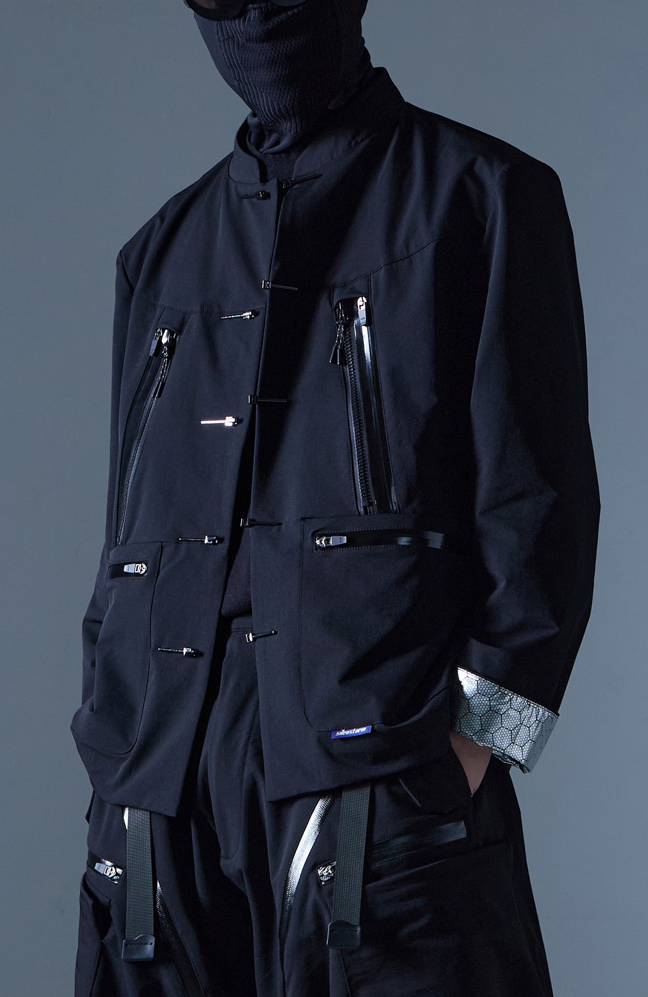 SILENSTORM Multi-Pockets Mandarin Waterproof Jacket