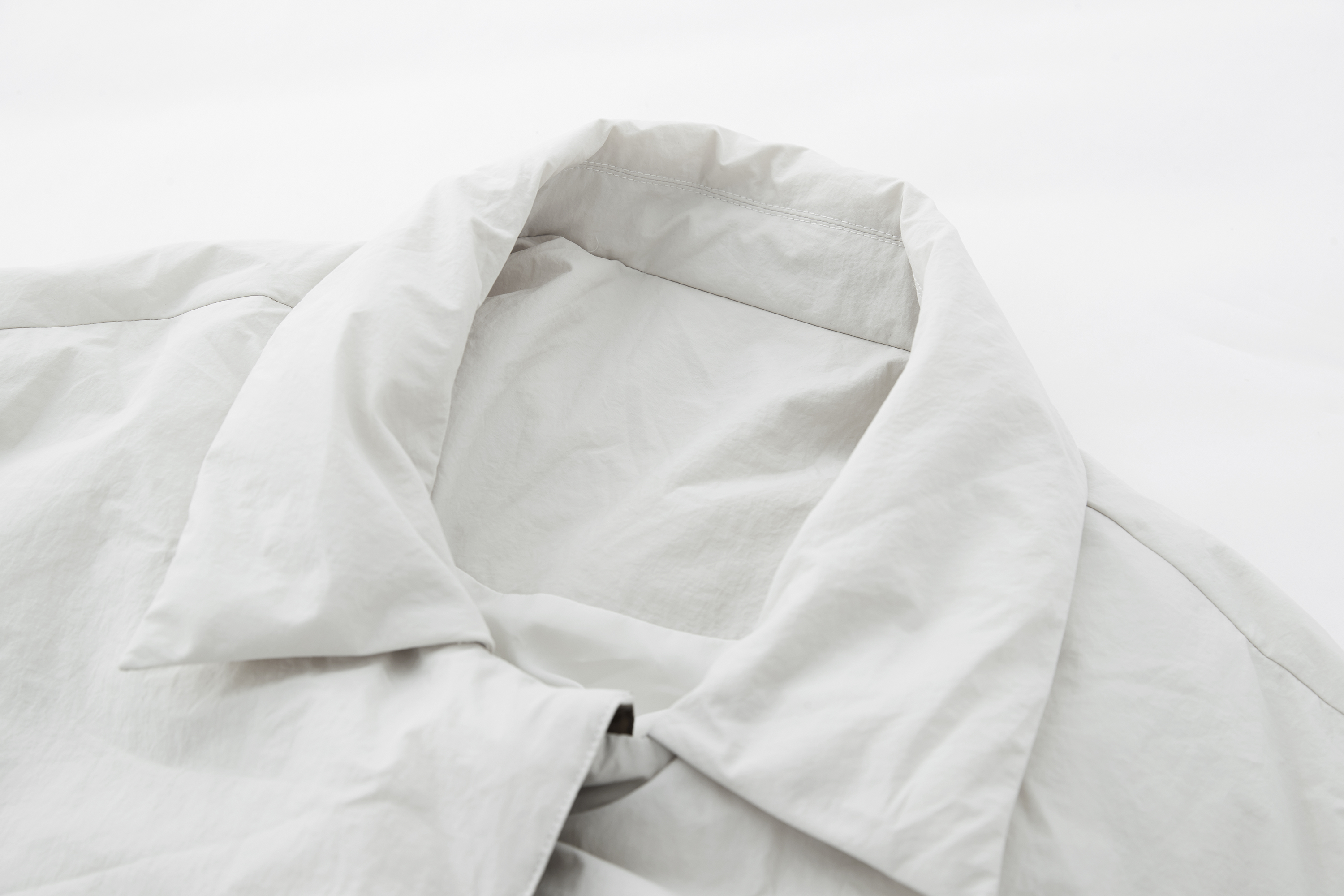 SAME FLOW Layered Contrast Placket Puffer Jacket