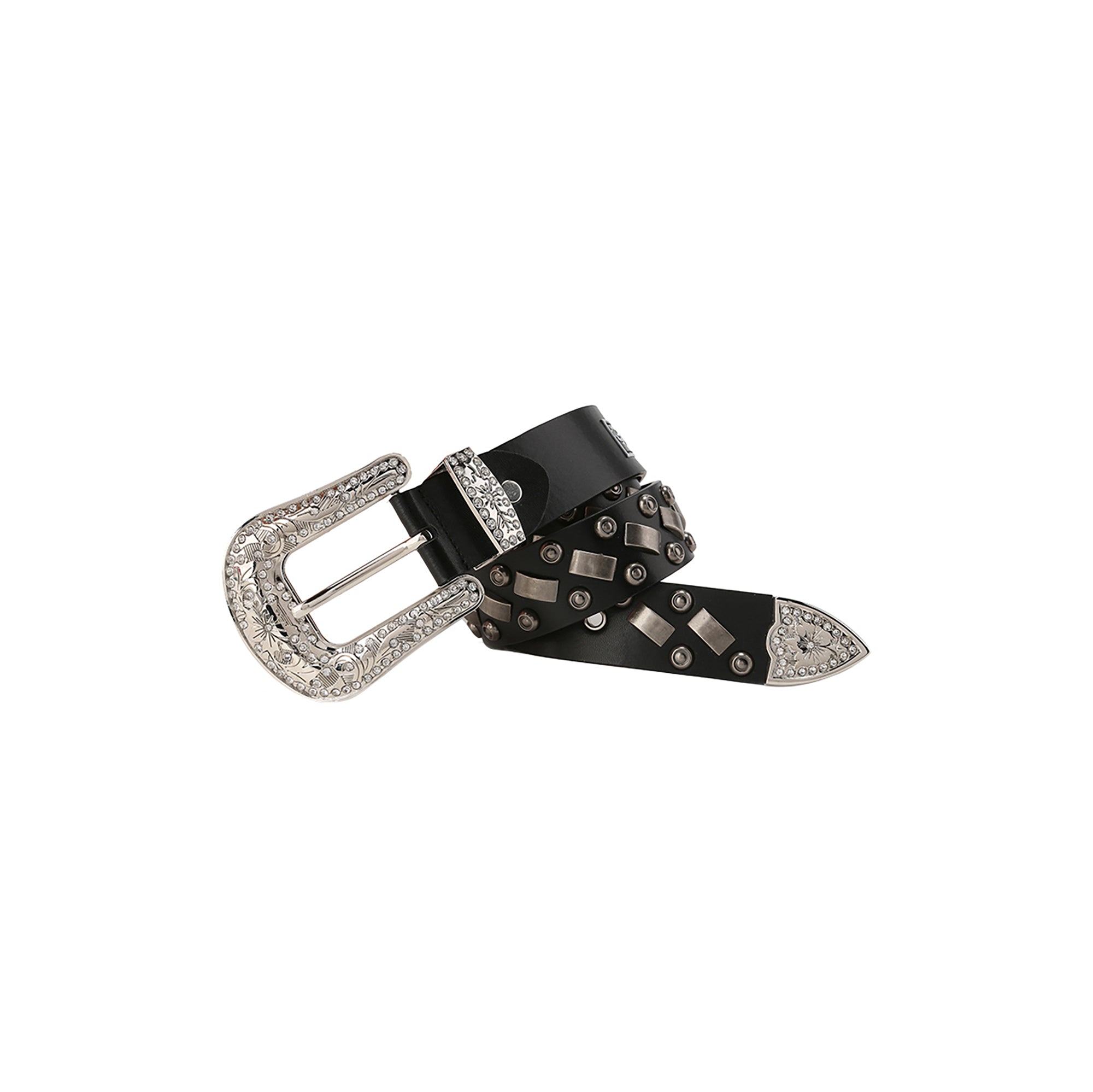 CYCYCY Studded Filigree Leather Belt