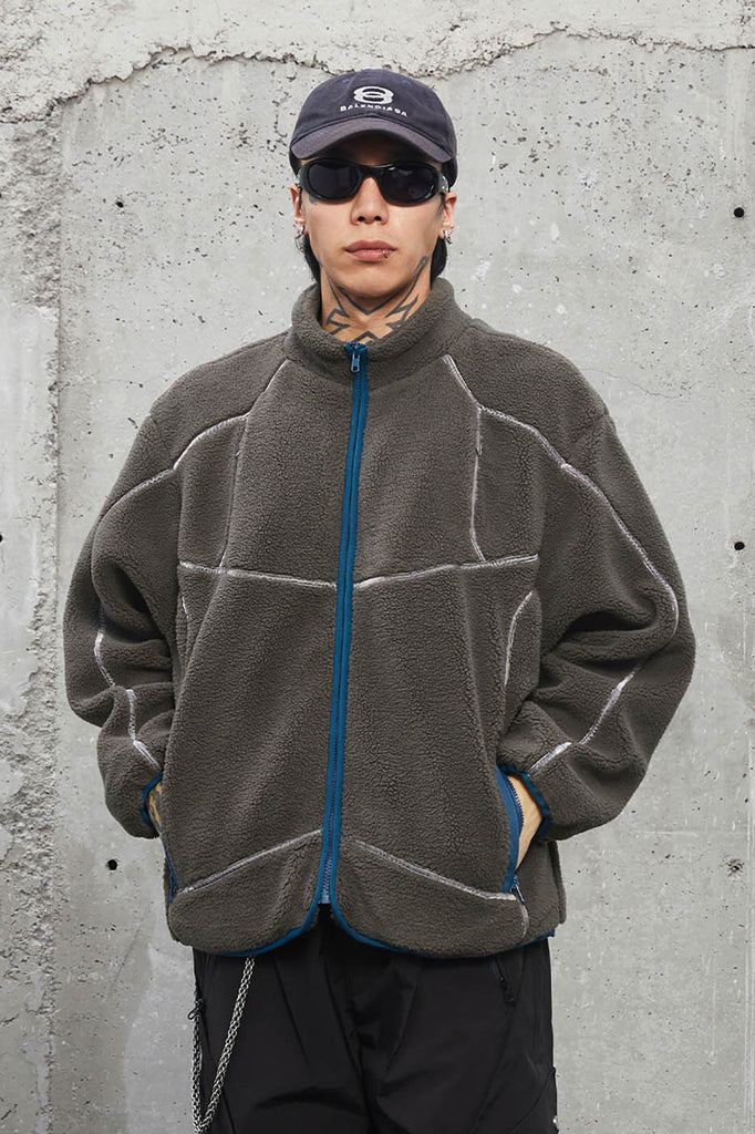 F2CE Deconstructed Stitching Fleece Jacket, premium urban and streetwear designers apparel on PROJECTISR.com, F2CE