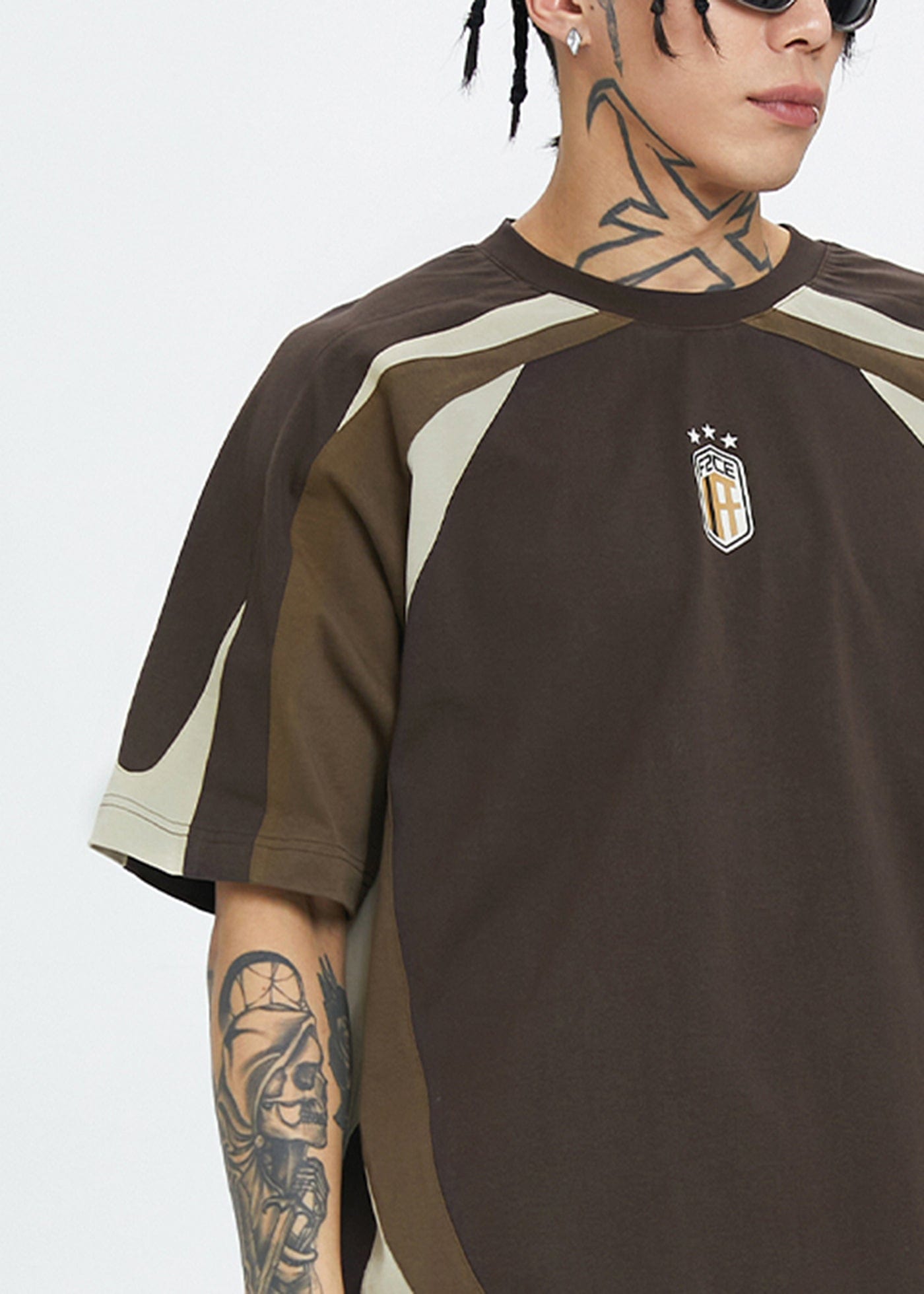 F2CE Deconstructed LOGO Polo Jersey Brown, premium urban and streetwear designers apparel on PROJECTISR.com, F2CE