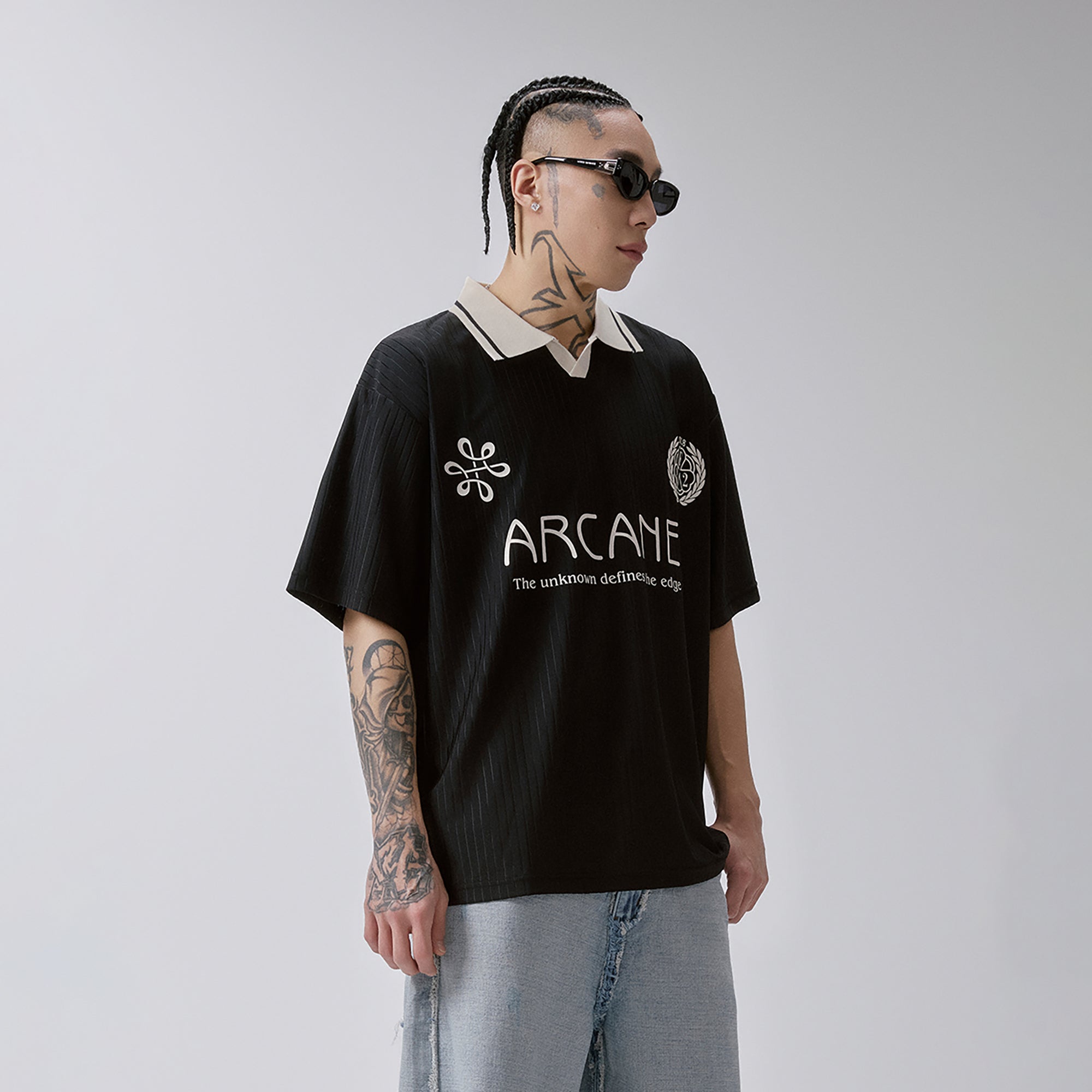 F2CE Retro Sport Contrast Polo Jersey, premium urban and streetwear designers apparel on PROJECTISR.com, F2CE