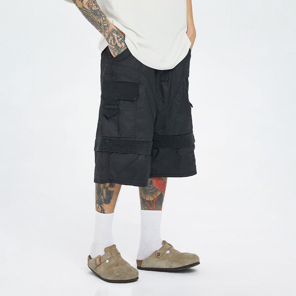 F2CE Spliced Big Pocket Waxed Shorts
