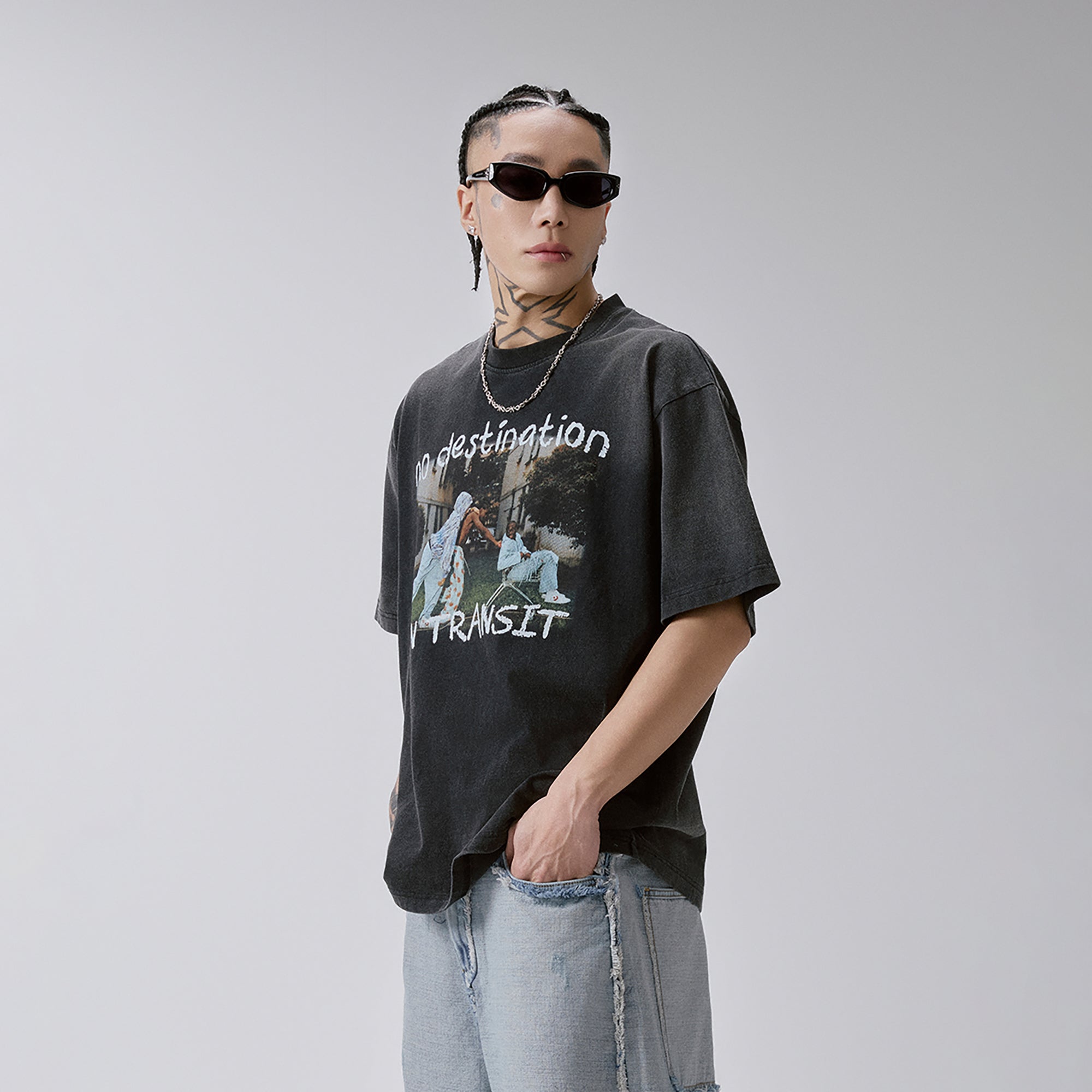 F2CE Washed Transit Graphic Tee, premium urban and streetwear designers apparel on PROJECTISR.com, F2CE