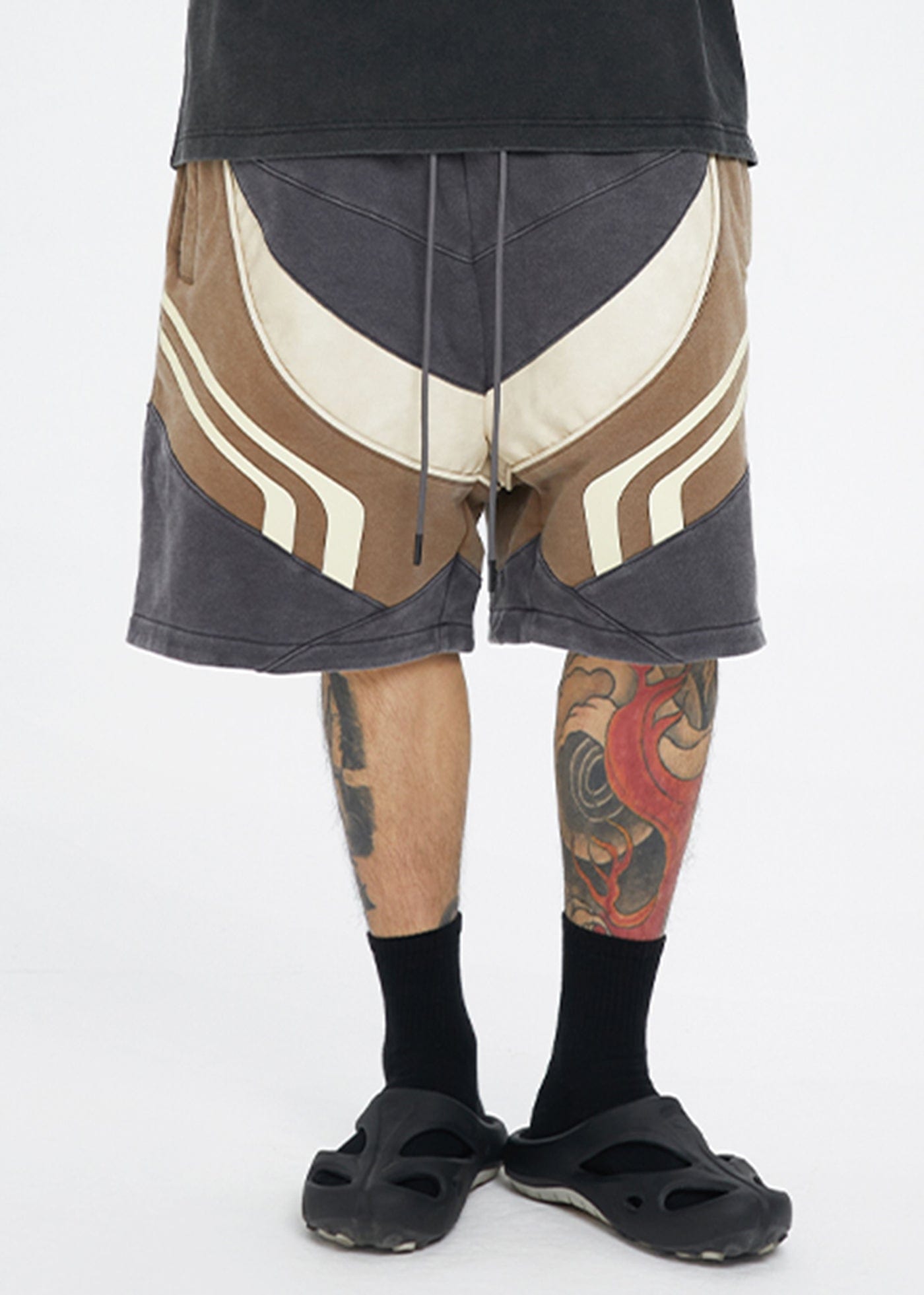 F2CE Deconstructed Multi-Paneled Shorts, premium urban and streetwear designers apparel on PROJECTISR.com, F2CE