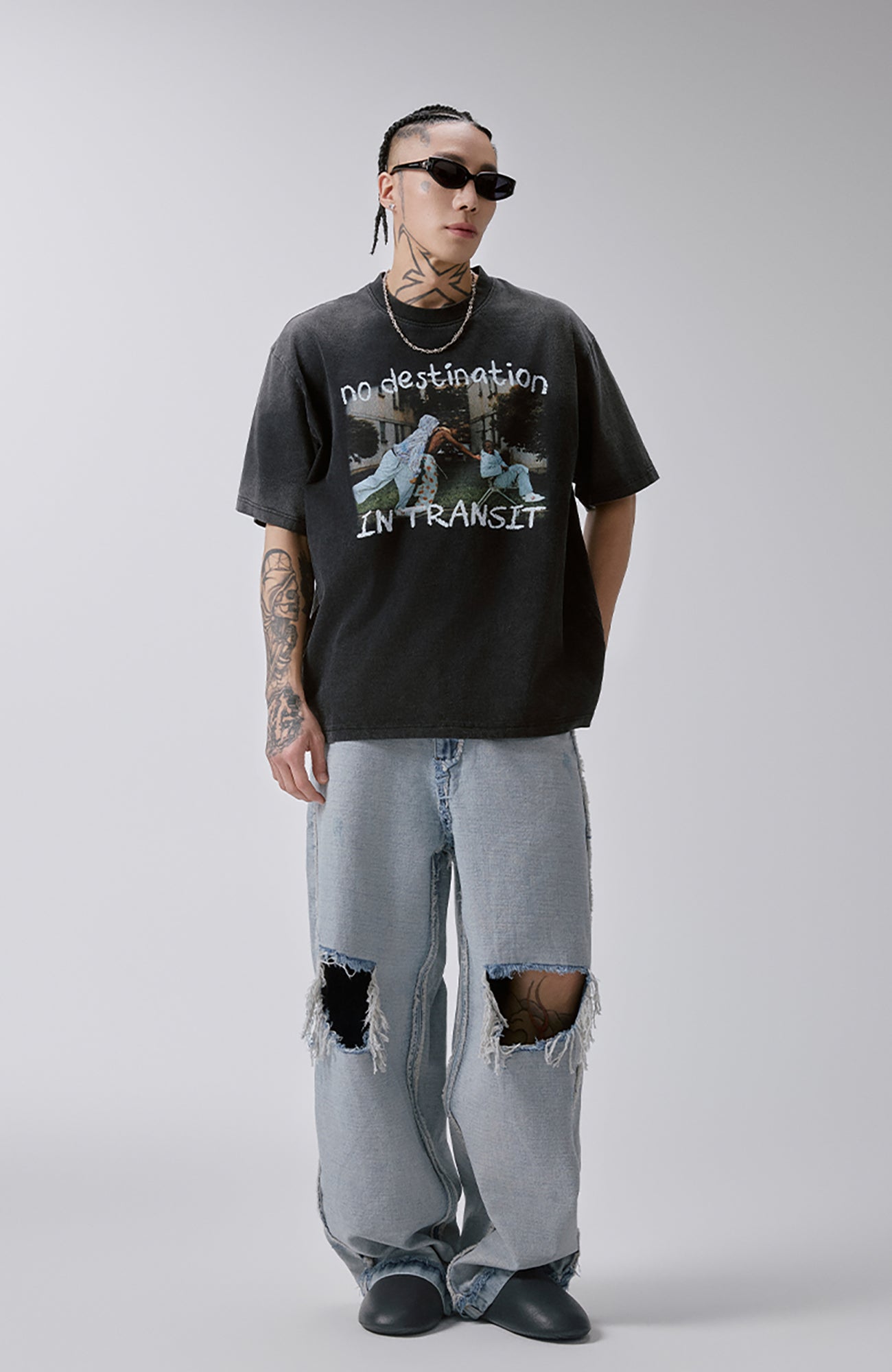 F2CE Washed Transit Graphic Tee, premium urban and streetwear designers apparel on PROJECTISR.com, F2CE