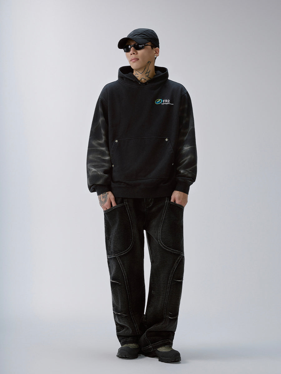 F2CE Tie-Dye Embroidered LOGO Hoodie
