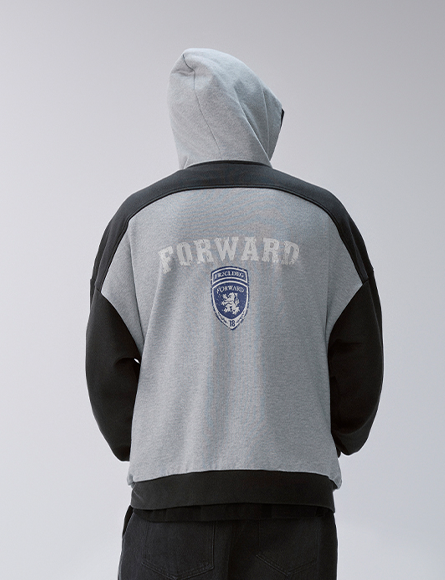 F2CE Contrast Panel Badge Graphic Hooded Jacket