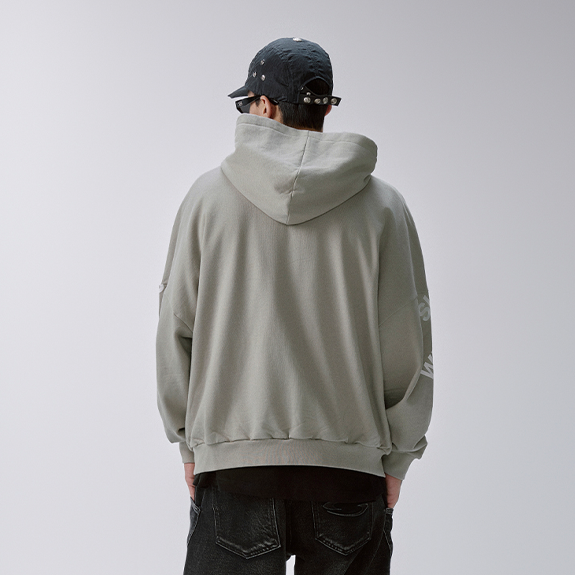 F2CE Embroidery Slogan Graphic Zip-Up Hoodie