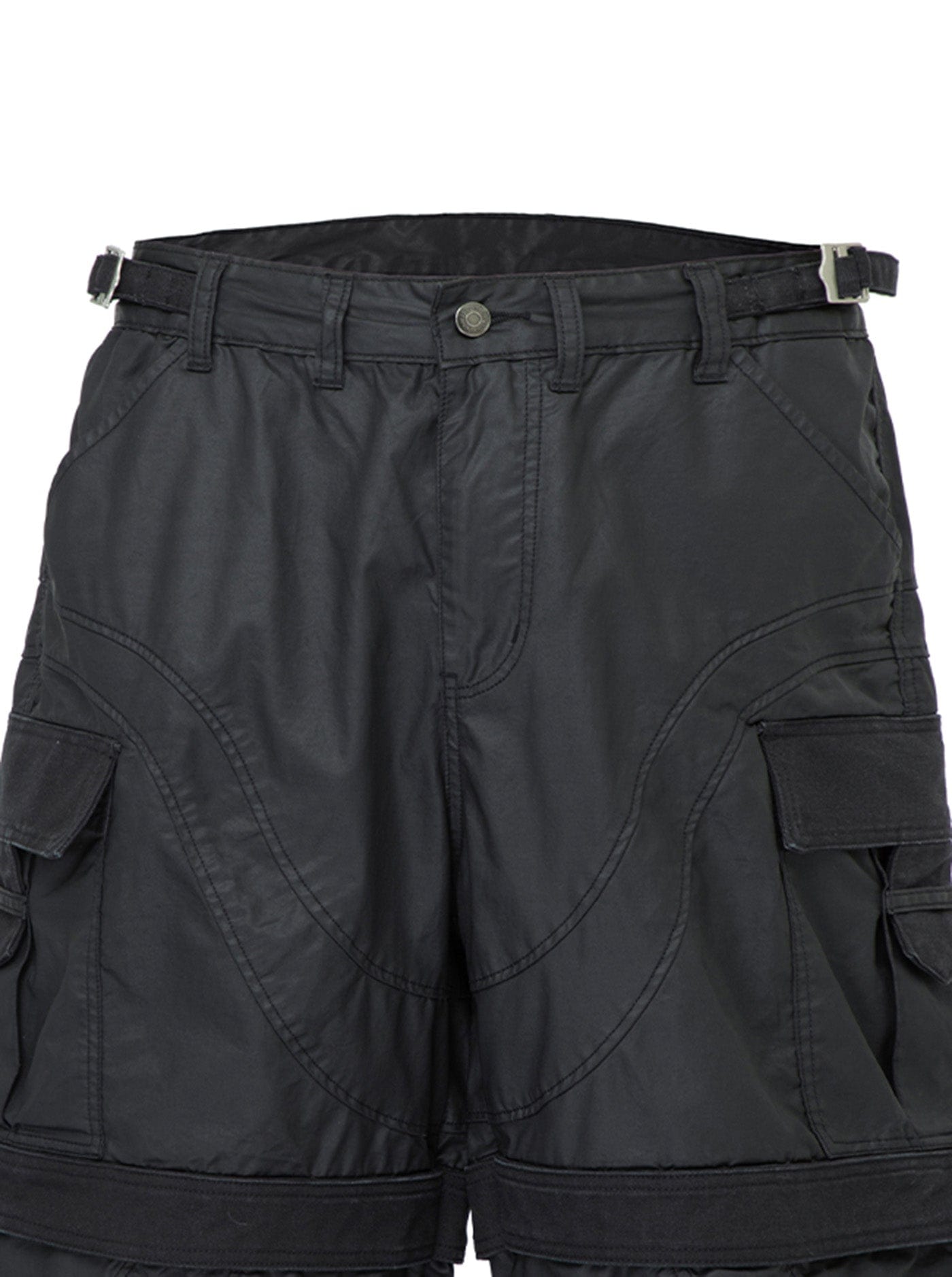 F2CE Spliced Big Pocket Waxed Shorts, premium urban and streetwear designers apparel on PROJECTISR.com, F2CE