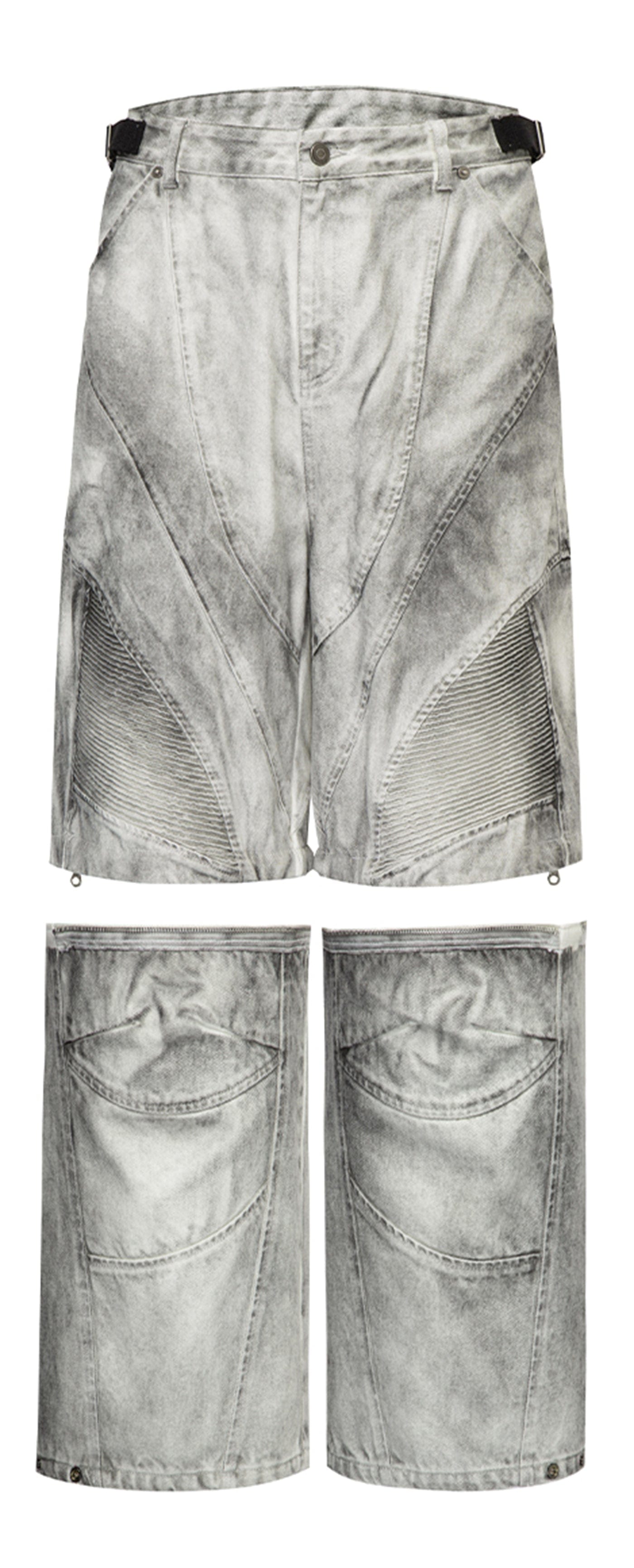 F2CE Distressed Detachable Parachute Pants