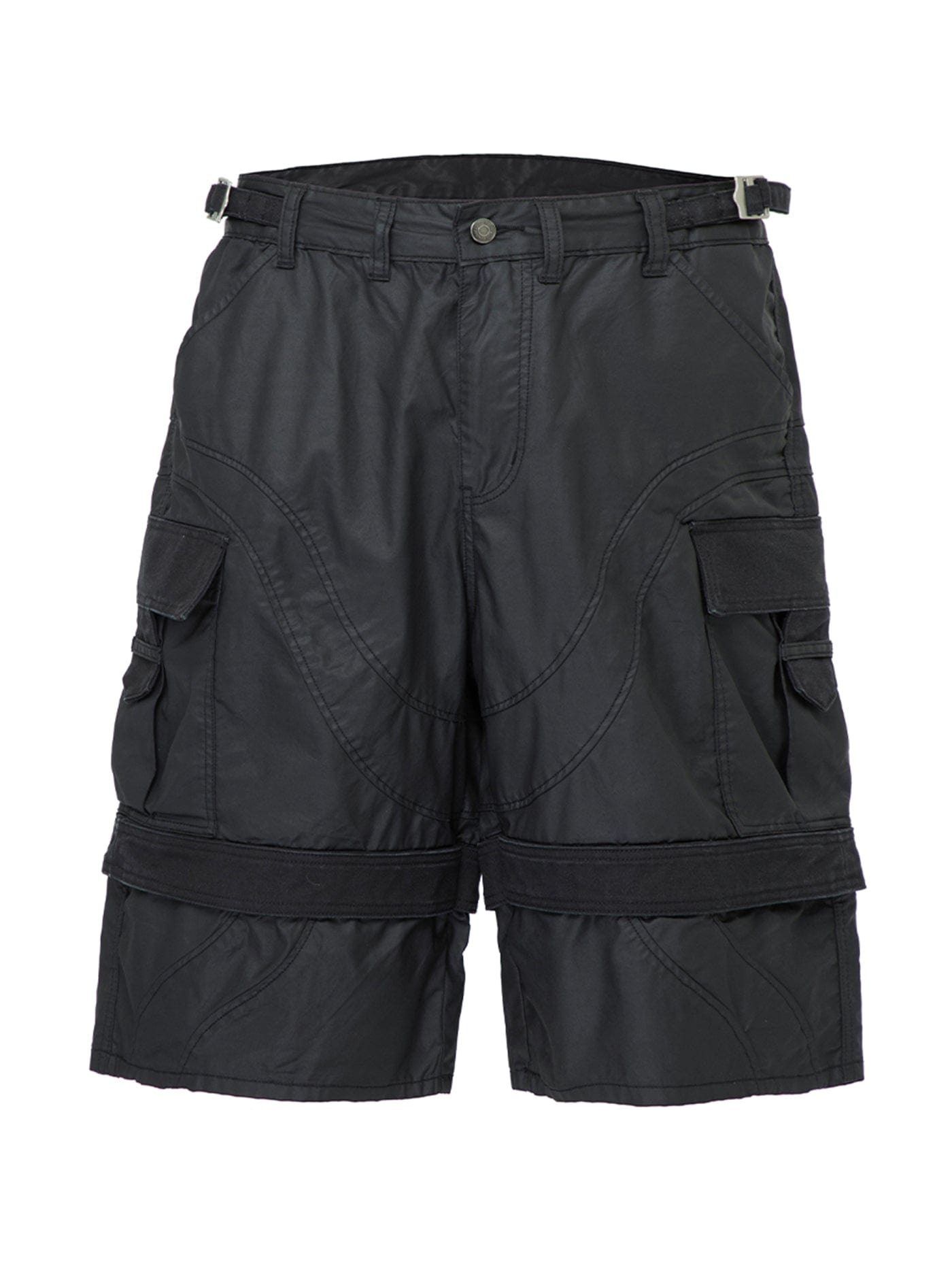 F2CE Spliced Big Pocket Waxed Shorts, premium urban and streetwear designers apparel on PROJECTISR.com, F2CE