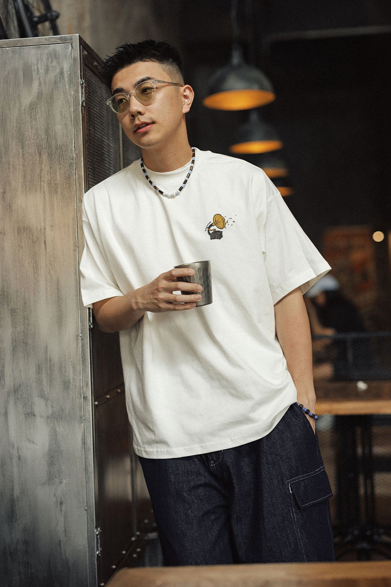 BANANA CLUB Gramophone Graphic Sorona Oversized T-Shirt