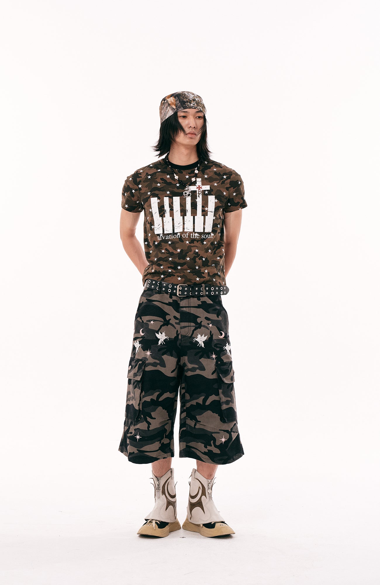PASET Star Camo Cross Graphic Tee