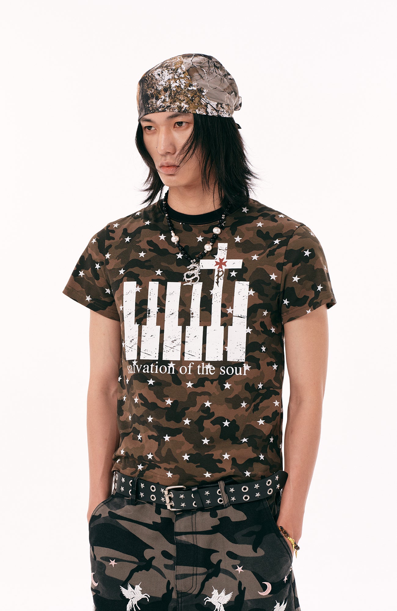PASET Star Camo Cross Graphic Tee