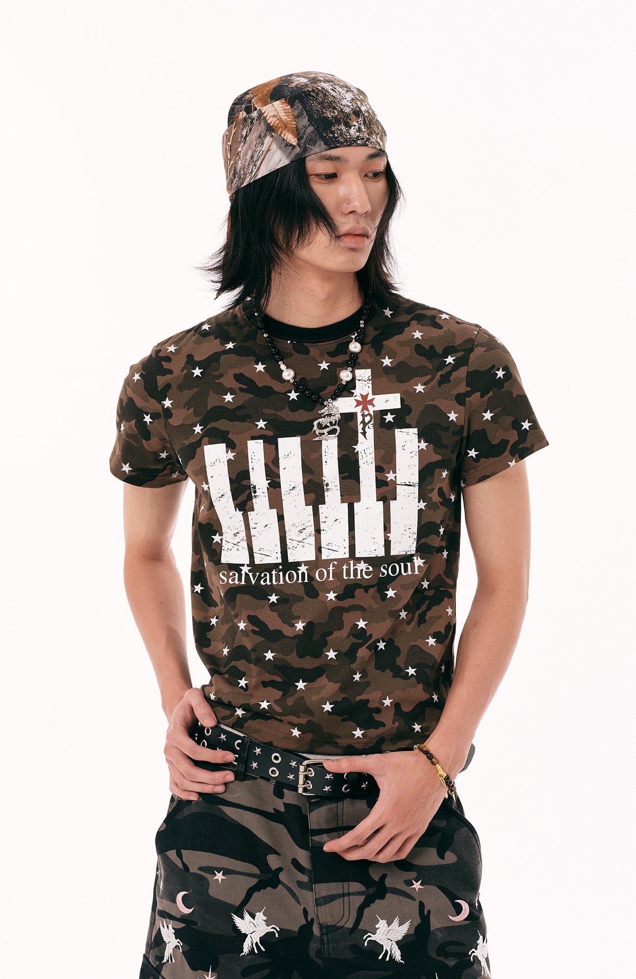 PASET Star Camo Cross Graphic Tee