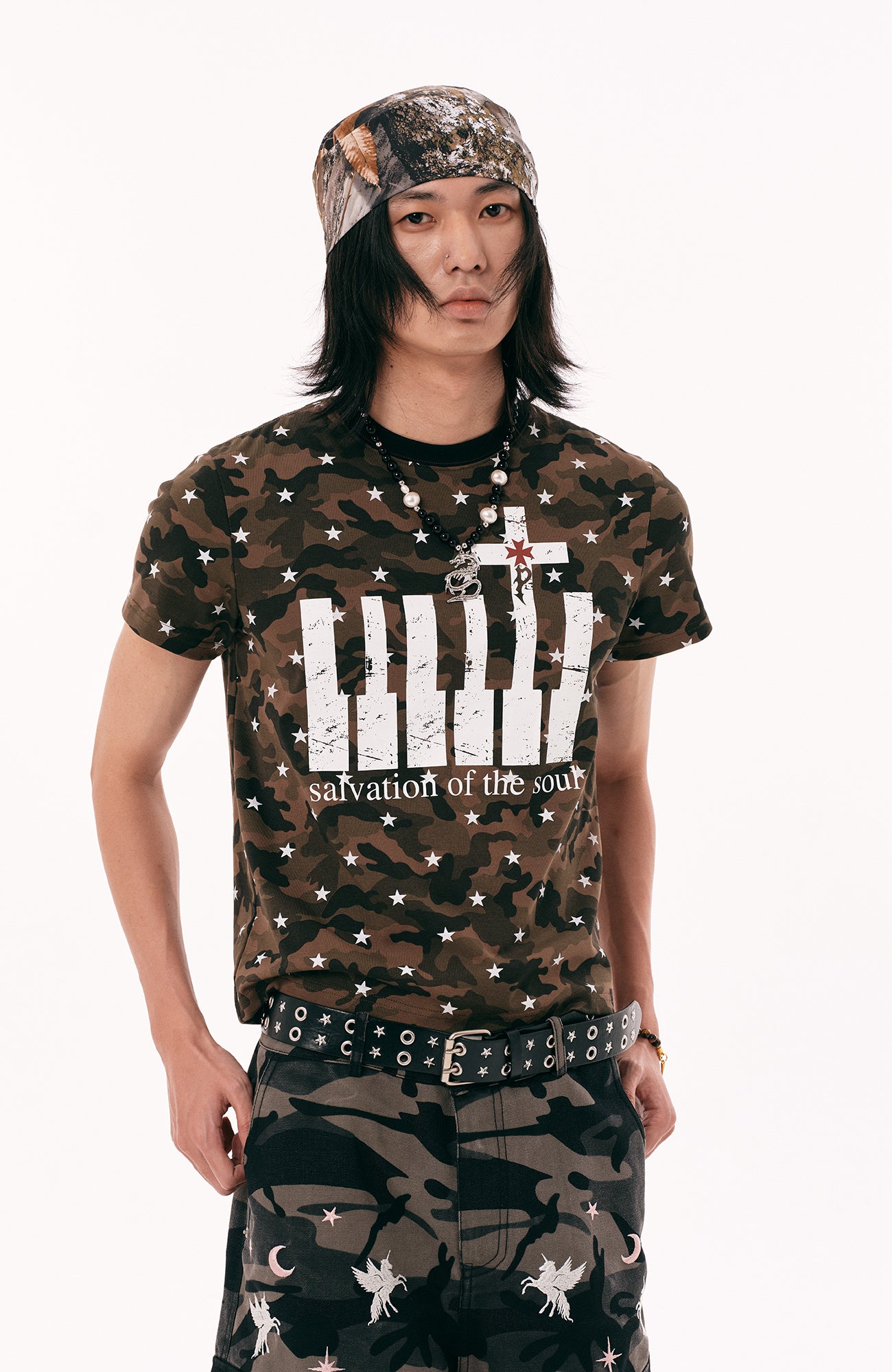 PASET Star Camo Cross Graphic Tee
