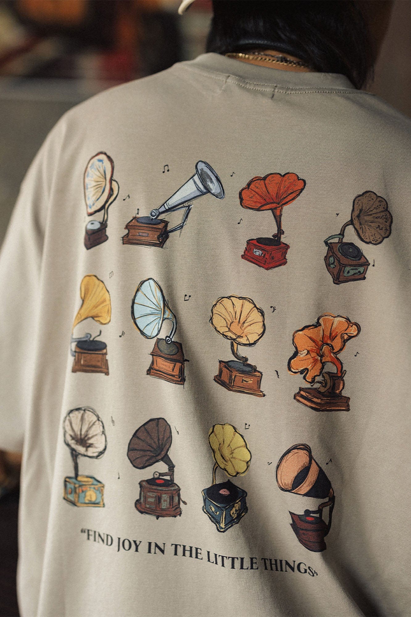BANANA CLUB Gramophone Graphic Sorona Oversized T-Shirt