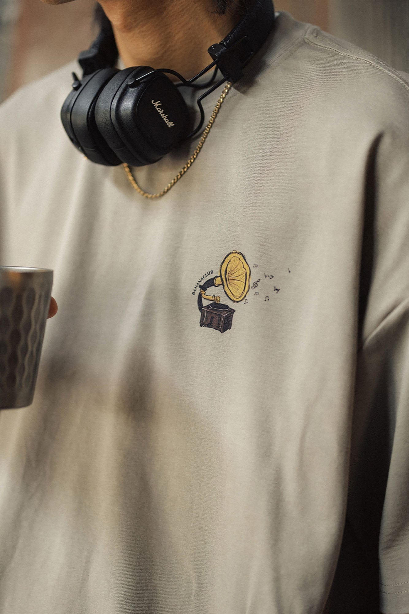 BANANA CLUB Gramophone Graphic Sorona Oversized T-Shirt