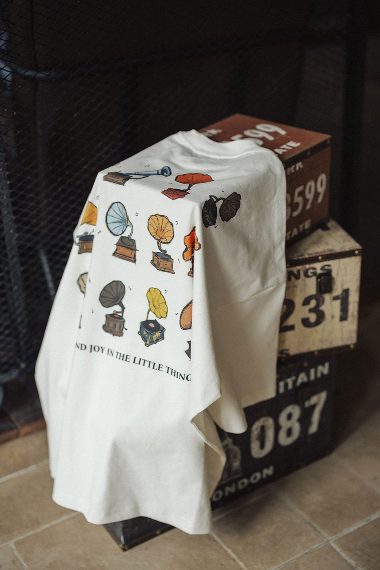 BANANA CLUB Gramophone Graphic Sorona Oversized T-Shirt