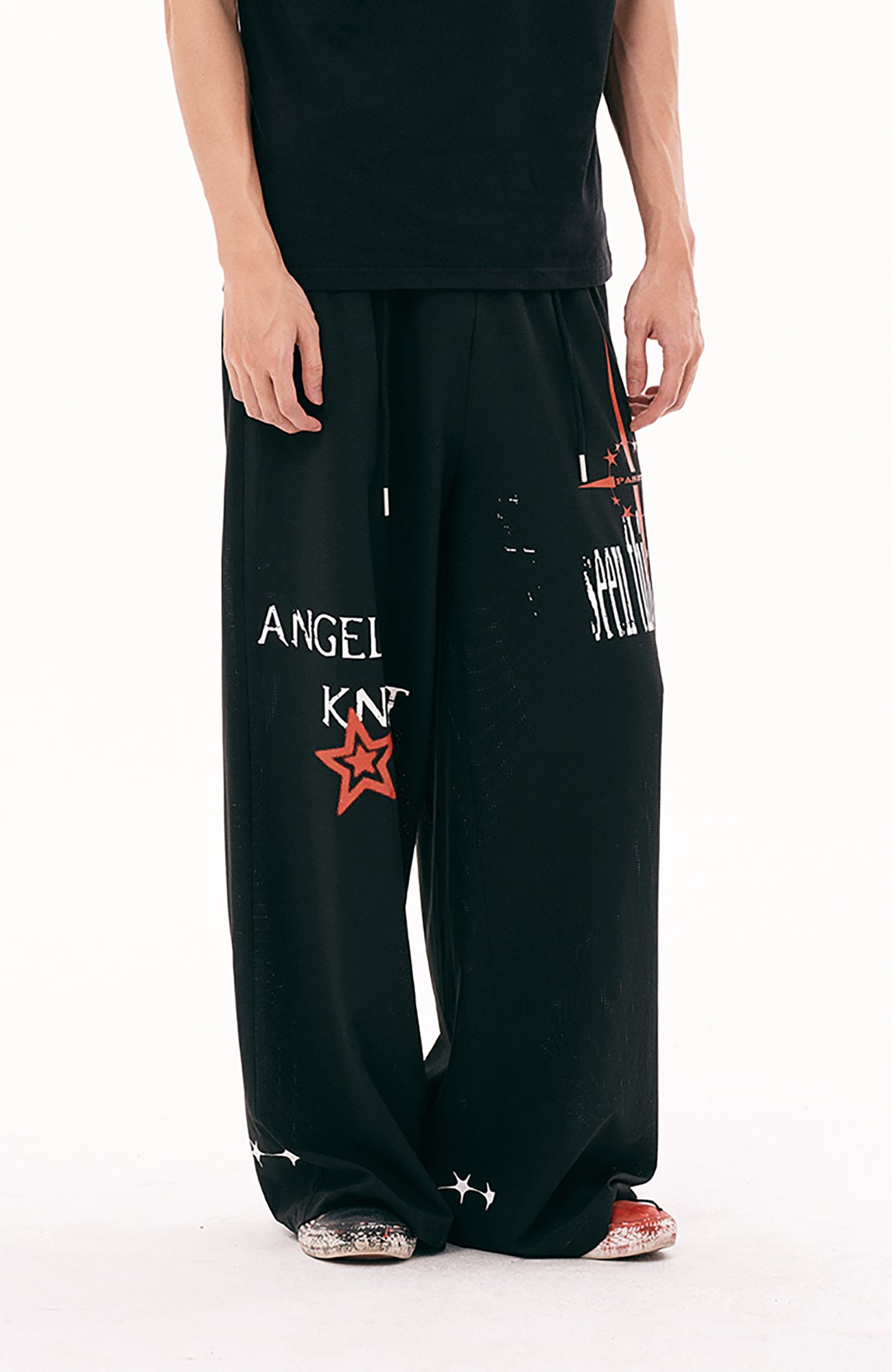 PASET Star Graphic Wide-Leg Pants